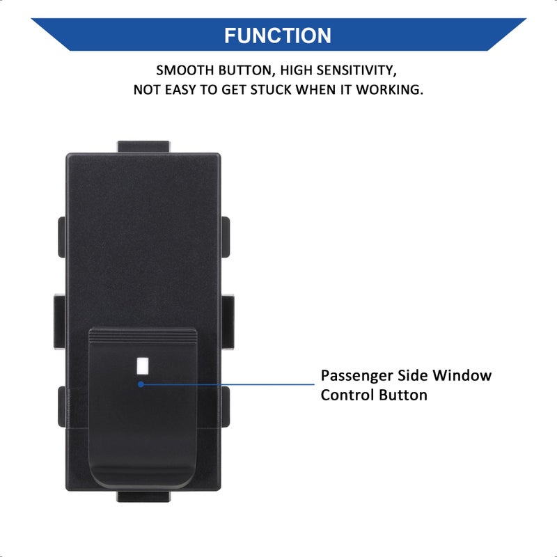 AiYiGu Passenger Window Switch 22895545, Compatible with 2008-2011 Chevrolet HHR, 2007-2013 Chevrolet Silverado 1500/2500 HD/3500 HD/Suburban/GMC Sierra/Yukon/Buick Lucerne, Replaces 25877776 - Image 3